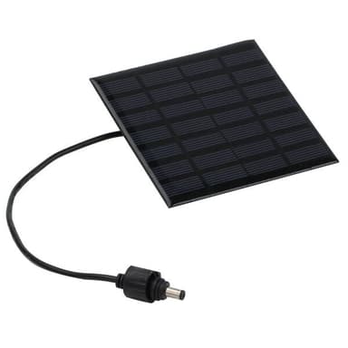 Aurinkoenergialla toimiva vesipumppu suihkulähde-toiminnolla - 16 cm paneeli ja 4 suutinta