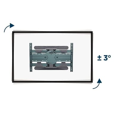 Seinäteline suurille televisioille – 40”–80”, täysi liikkumisvapaus, VESA-yhteensopiva