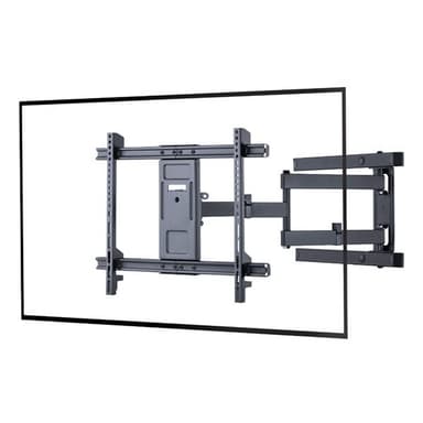 Seinäteline suurille televisioille – 37”–80”, integroitu vatupassi