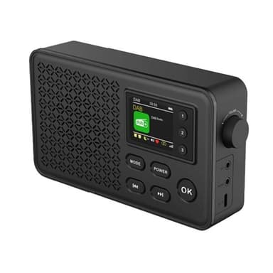Denver DAB-57 kannettava DAB+/FM-radio, jossa on Bluetooth ja värinäyttö