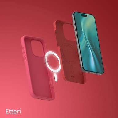Etteri Silikonikuori MagSafe-järjestelmällä iPhone 16 Pro Max - Vadelma -laitteelle