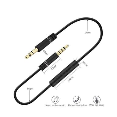 3,5mm Audiokaapeli mikrofonilla/äänenvoimakkuuden säädöllä
