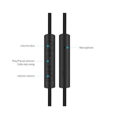 3,5mm Audiokaapeli mikrofonilla/äänenvoimakkuuden säädöllä