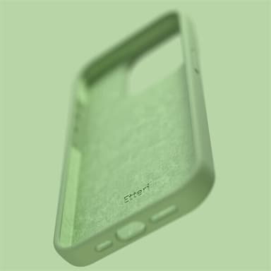 Etteri silikonikotelo iPhone 16 Pro:lle, jossa on reikä rannehihnalle - vaaleanvihreä