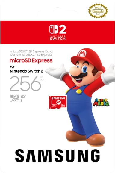 Samsung MicroSDXC Express Nintendo Switch 2 muistikortti (256 GB)