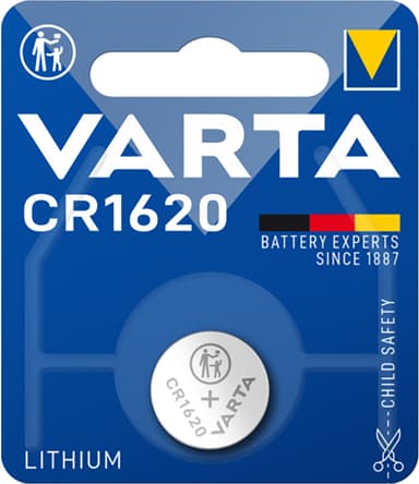 Varta CR 1620 paristo (1 kpl)