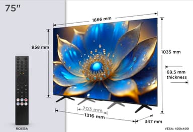 TCL 75" QLED780K 4K  TV (2025)
