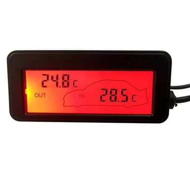 12V auton lämpömittari sisällä/ulkoilmassa