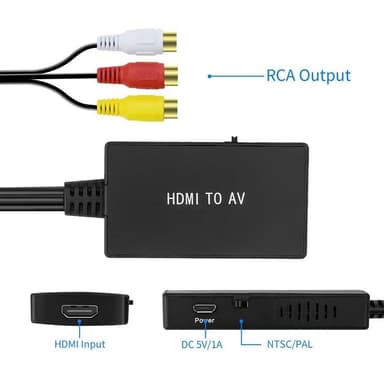 NÖRDIC HDMI-RCA-muunnin Video/Audio