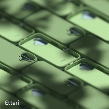 Etteri silikonikotelo iPhone 16 Plus -puhelimelle, jossa on reikä rannehihnalle - vaaleanvihreä