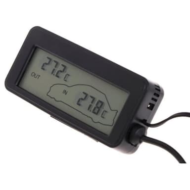 12V auton lämpömittari sisällä/ulkoilmassa