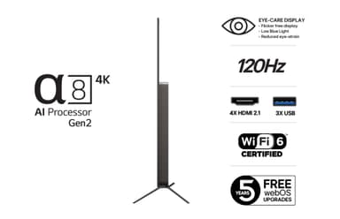LG 48" B5 4K LG OLED Display certified for 100% Color Fidelity and 100% Color Volume, Pixel dimming technology, Perfect Black certified. Eye Comfort Display certified, low blue light and flicker free display. TV (2025)