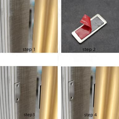 4 Aseta Invisible Magnetic Doorstop Musta