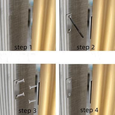 4 Aseta Invisible Magnetic Doorstop Musta