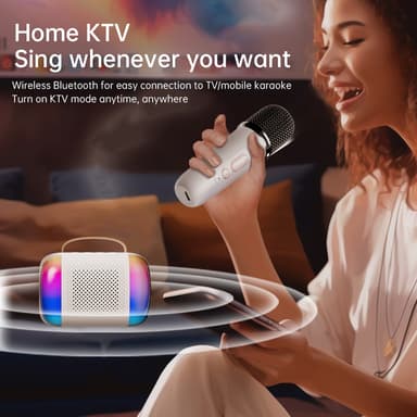 Y5-kaksoismikrofonilla varustettu karaokelaitteisto Bluetooth-kaiuttimella