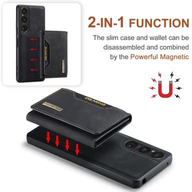 M2 magneettinen lompakkokotelo Sonylle Sony Xperia 10 VI 2024