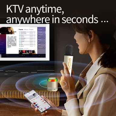 Y2-Single Mic All-in-One Karaoke Bluetooth -kaiutin Musta