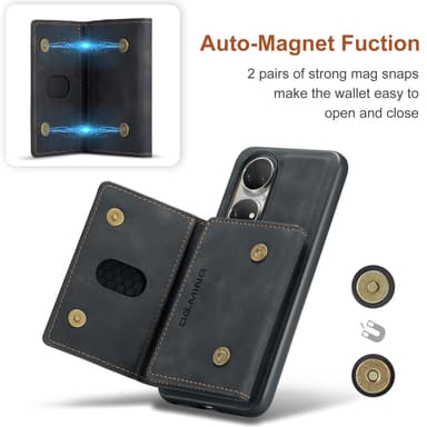 Huawei Tri-Fold lompakkokotelo Musta Huawei P50 Pro
