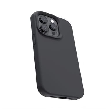 Etteri silikonikotelo iPhone 16 Pro:lle, jossa on reikä rannehihnalle - Musta