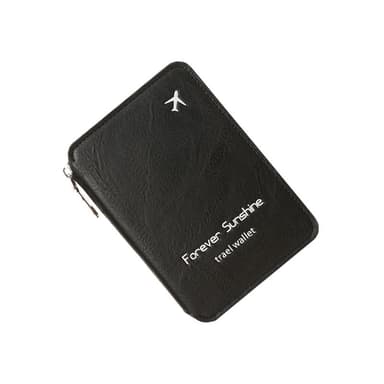 Turvallinen RFID-passi lompakko - Matkalompakko varkaussuojalla Musta