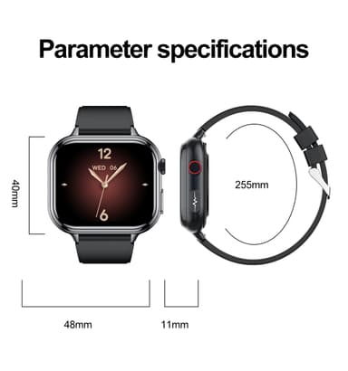 Smartwatch TK17 syke-, veren happisaturaatio- ja unimonitorilla