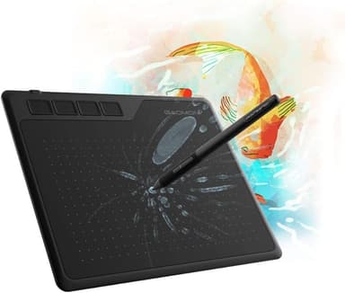 Digital Drawing Tablet 16,5x10 cm kynällä Windows Mac Android Chrome