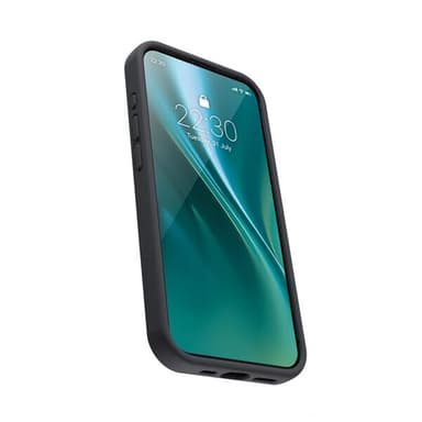 Etteri silikonikotelo iPhone 16 Pro:lle, jossa on reikä rannehihnalle - Musta