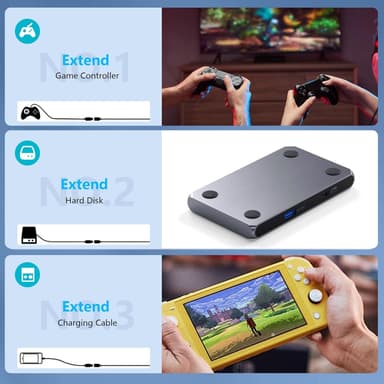 NÖRDIC 50 cm USB3.2 Gen2 20Gbps USB-C–C nylonpunottu jatkokaapeli, Power Delivery 240W 4K60Hz