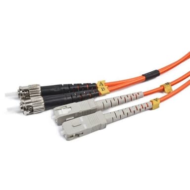 Valokuitukaapeli ST–SC Duplex Multimode OM2 50/125 1m – Nopea tiedonsiirto