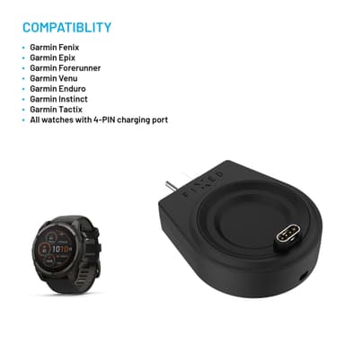 Fixed Garmin Watch langaton USB-C laturi