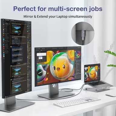 NÖRDIC USB-C - HDMI 8K60Hz -sovitin