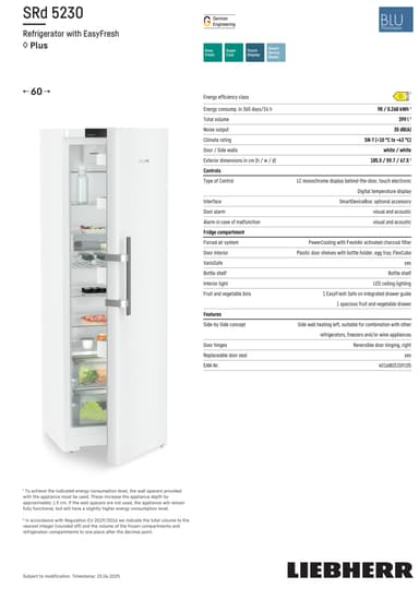 Liebherr pakastin SFNd 5237-22 057 (ruostumaton teräs)