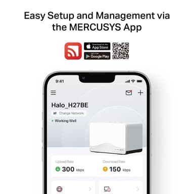 Mercusys Halo H27BE BE3600 Wi-Fi 7 Mesh järjestelmä (3 kpl)