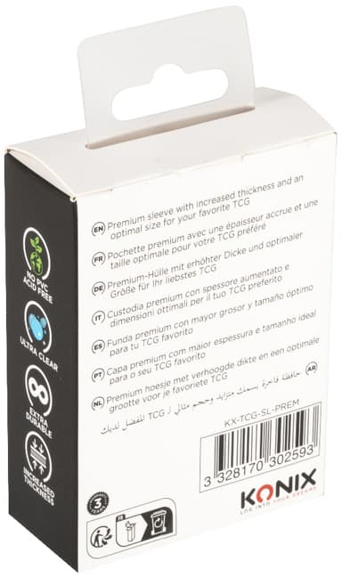 Konix Trading Card Game Premium Fit korttisuojat (100 kpl)