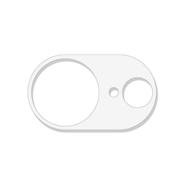 SKALO iPhone 16e 3D -panssarilasit kameroille - Läpinäkyvä