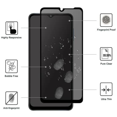 SKALO Samsung A26 Yksityisyydensuojaus Näytönsuoja karkaistu lasi - Musta