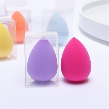 2 kpl Makeup Sponge Blender Teardrop Beauty Egg Cleansing Puff Skin Care - Keltainen