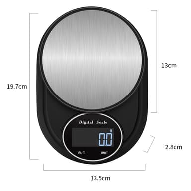 Elektroninen digitaalivaaka 5 kg, 0,1 g:n tarkkuus