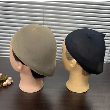 4 Pack Wig Grip Cap, hengittävä nailon peruukkihattu naisille Beige