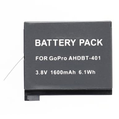 GoPro Hero 4 -kameran akku 3.8.0V 1600mAh AHDBT-401 vaihtoakku