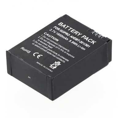 GoPro Hero 3 -kameran akku 3,7 V 1600 mAh AHDBT-201/301 vaihtoakku