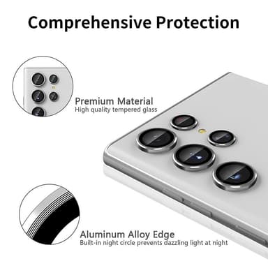 Samsung Galaxy S25 Ultra Kameran linssinsuoja ENKAY Metallirengaslinssikalvo