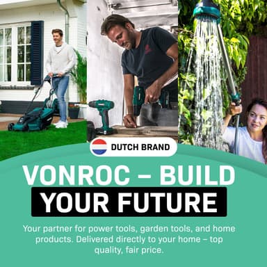 VONROC Deckenschleifer | Wandschleifer 1050W - Ideal für Decke und Wand 180 mm