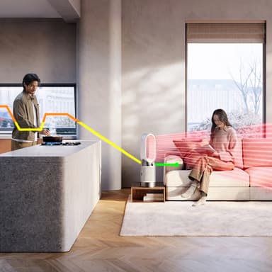 Dyson Hot + Cool HP1 ilmanpuhdistin 544826-01 (valkoinen/hopea)