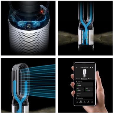 Dyson Hot + Cool HP1 ilmanpuhdistin 544826-01 (valkoinen/hopea)