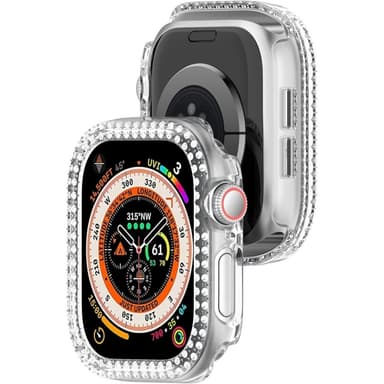 Kellosarjalle 10, 42 mm:n kotelon kansikehys Bling tekojalokivisisustus - Läpinäkyvä