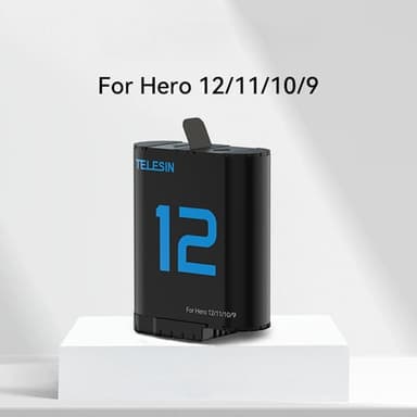TELESIN S0-ECB-02-TGP akku GoPro Hero 12 11 10 9 1720 mAh vaihto