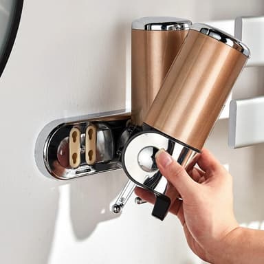 Ruostumattomasta teräksestä valmistettu saippua-annostelija 1000 ml Manuaalinen Push Pump Shampoo Vartalopesu