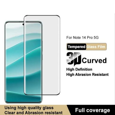 IMAK Pro+ Xiaomi Redmi Note 14 Pro+ 5G Full Coverage Tempered Glass Black