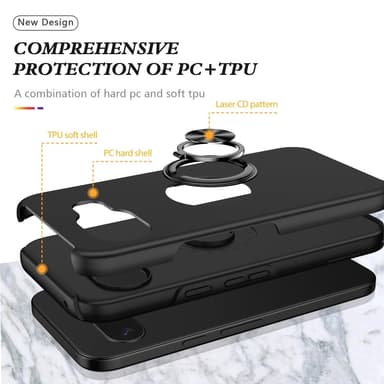 Google Pixel 9A sormenrengasjalustan hybridikotelo